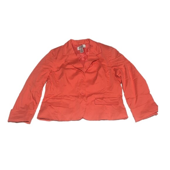 Giorgio fiorlini Jackets & Blazers - ✨️3 For $20✨️ blazer Womens 14 coral two button 3/4 sleeve Cottagecore Career